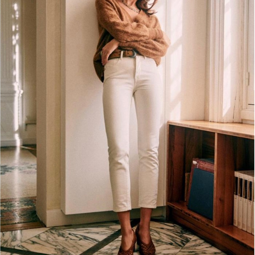 NWT Sezane Brut Sexy white jeans